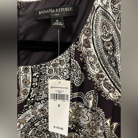 Banana Republic, A-line paisley dress, size 8 - Picture 3 of 3